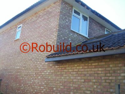 finished house extension roofing
