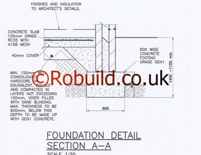 foundation specs kitchen extension