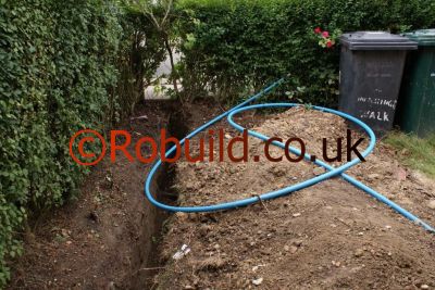 upgrading mains water supply water pipe
